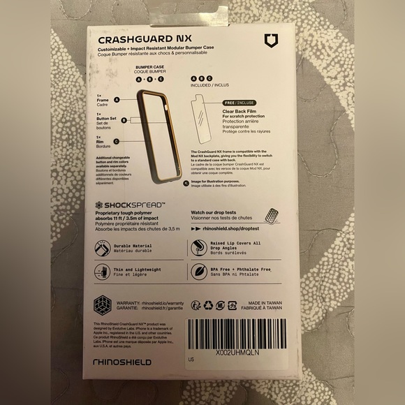 RhinoShield CrashGuard NX Cell Phone Case for Apple iPhone 12 Mini. Pink/Purple - Picture 2 of 2